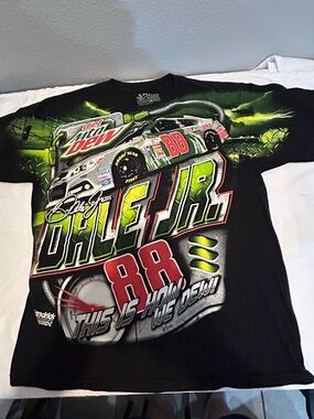 Dale Jr. #88 Diet Mtn Dew/Nationall Gaurd Vintage Tee shirt size L